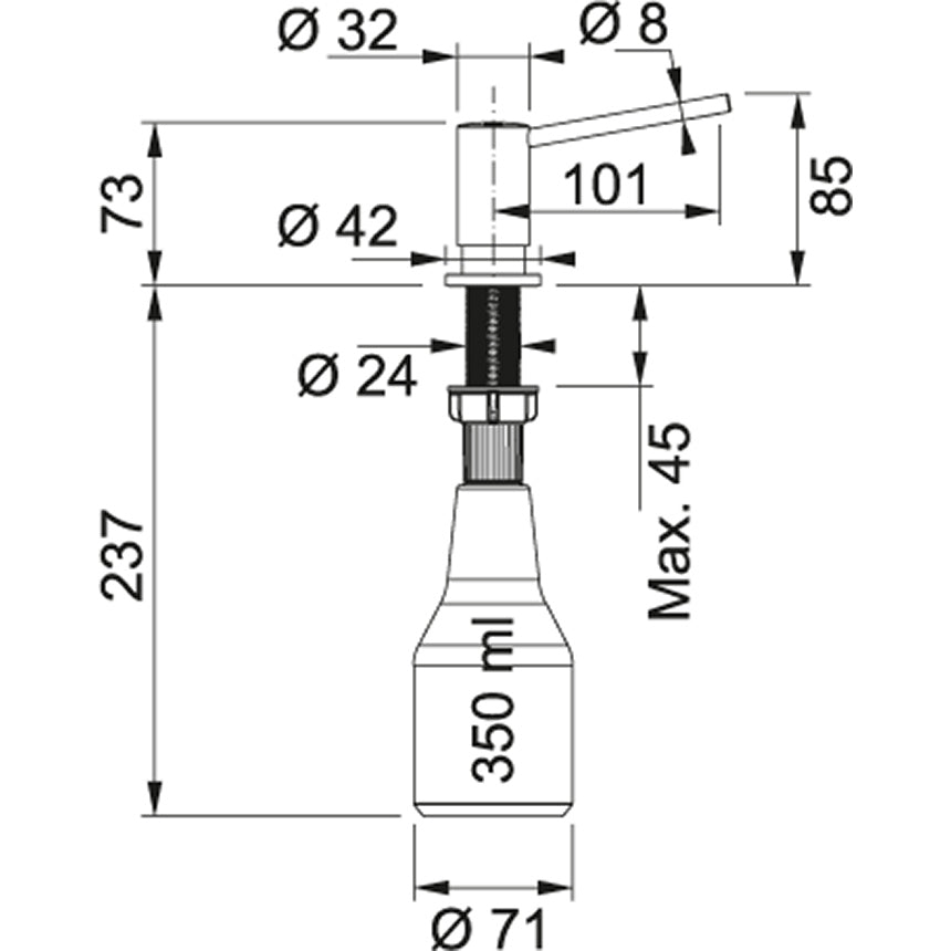'Steel' Soap Dispenser H2O Bath and Plumbing Supplies
