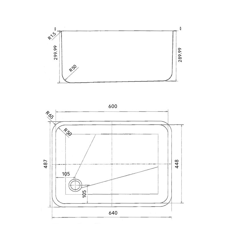 Professional Surface Single Laundry Sink 604530 – H2O Bath and